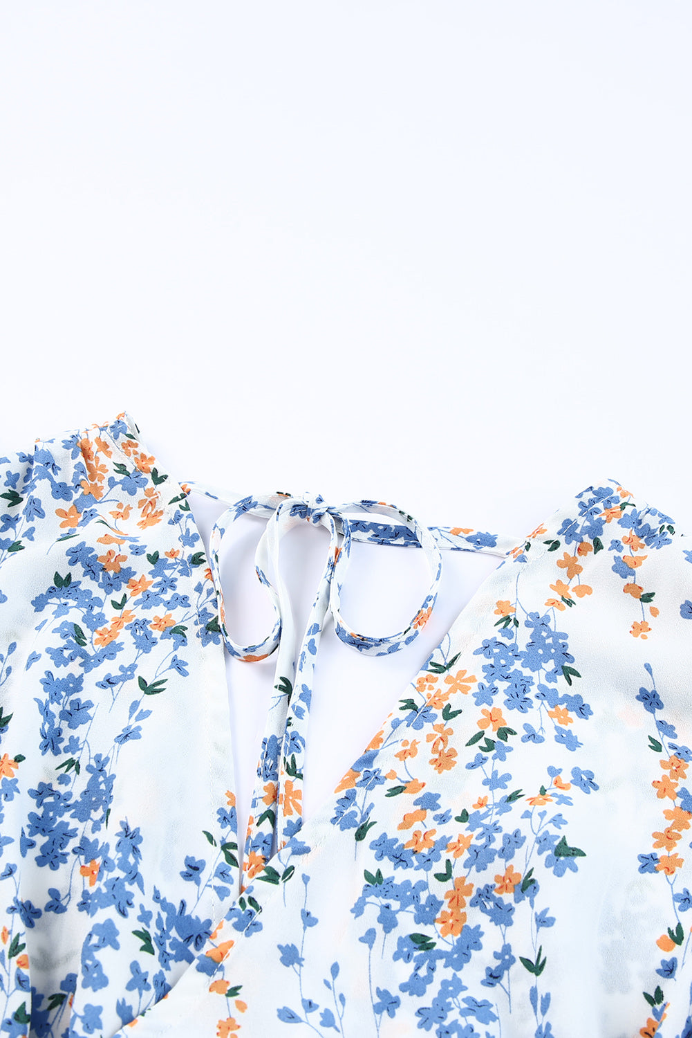 Conjunto blanco floral blusa y falda larga